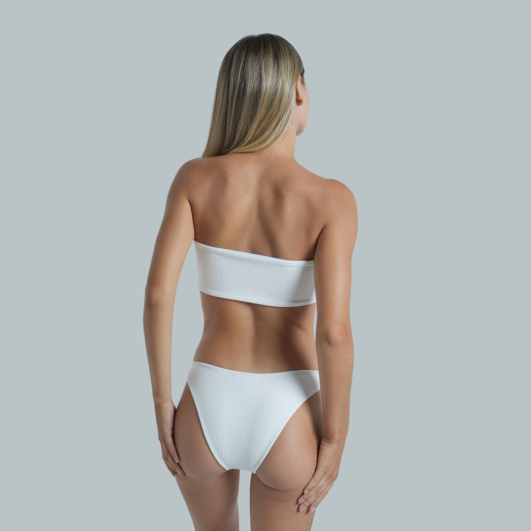 KINKEE X Clublounge : Jordan Ribbed Bikini Set in White