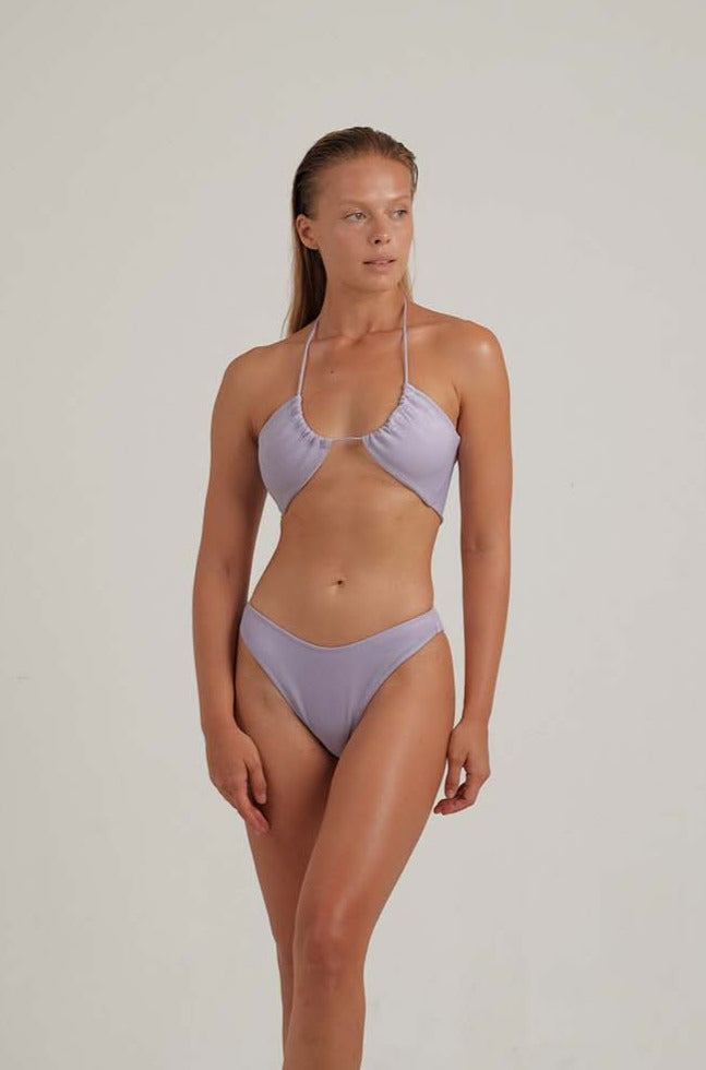 Jordan Ribbed Bikini Set in Lilac